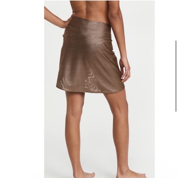 NWT- GOOD AMERICAN Leg Daze Sarong Mocha Foil - Picture 3 of 12